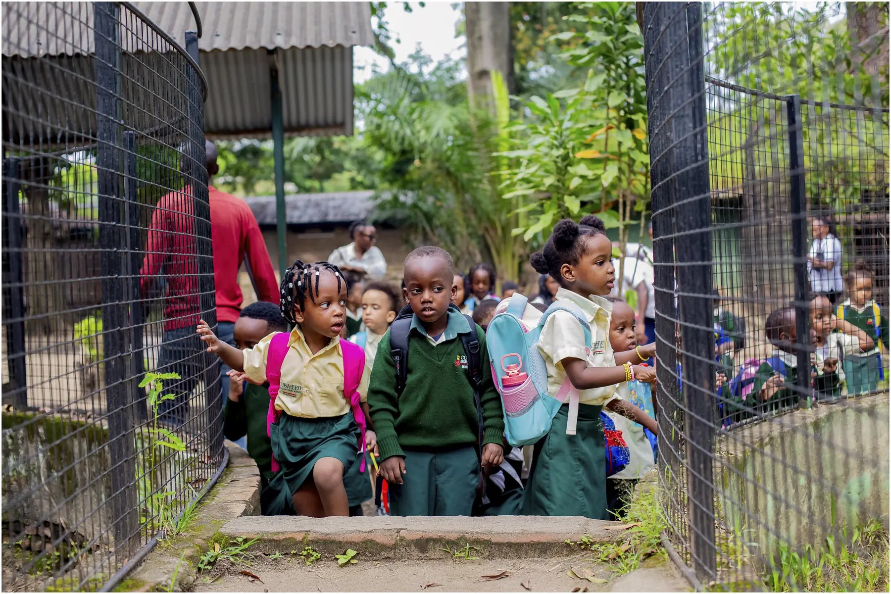 Kindergarten pupils on an educational outing